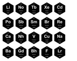 20 Preiodic table of the elements Icon Pack Design vector