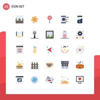 Set of 25 Modern UI Icons Symbols Signs for share mobile logo device pin Editable Vector Design Elements