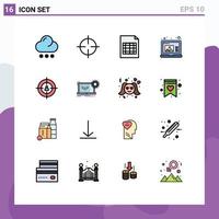 16 Creative Icons Modern Signs and Symbols of person goal document audience draw Editable Creative Vector Design Elements