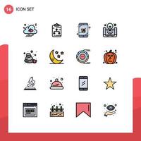 16 Creative Icons Modern Signs and Symbols of stones project idea paper business idea shopping Editable Creative Vector Design Elements