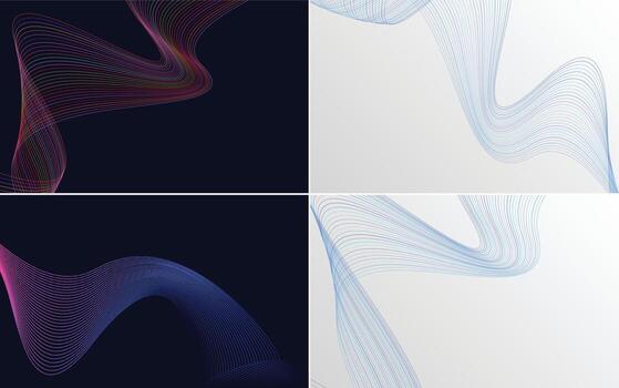 modern wave curve abstract presentation background Pack vector