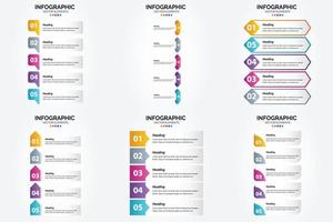 ilustración vectorial infografía conjunto de diseño plano para folleto publicitario y revista vector