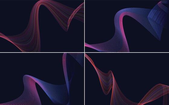 modern wave curve abstract presentation background Pack vector