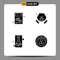 Creative Icons Modern Signs and Symbols of business user graph pollution phone Editable Vector Design Elements