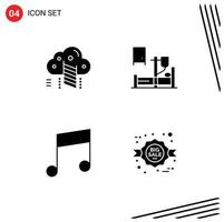 Modern Set of Solid Glyphs and symbols such as ladder music data medicine black friday Editable Vector Design Elements