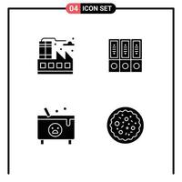 Universal Icon Symbols Group of Modern Solid Glyphs of city cauldron files database ghost Editable Vector Design Elements