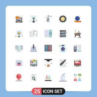 Universal Icon Symbols Group of 25 Modern Flat Colors of article drink idea cap clean Editable Vector Design Elements