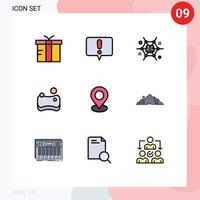 9 Creative Icons Modern Signs and Symbols of marker location connect sponge cleaning Editable Vector Design Elements