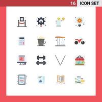 Set of 16 Modern UI Icons Symbols Signs for art man painting pen emoji Editable Pack of Creative Vector Design Elements