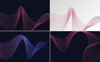 modern wave curve abstract presentation background Pack vector