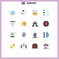 Universal Icon Symbols Group of 16 Modern Flat Colors of cloud release technology plug launch Editable Pack of Creative Vector Design Elements