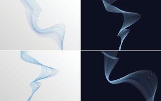 Collection of geometric minimal lines pattern set vector