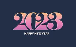 new year 2023 Pink logo design vector
