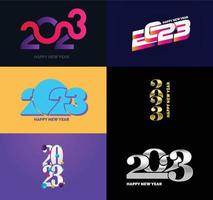 Big Set of 2023 Happy New Year logo text design 2023 number design template vector