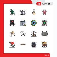 16 Creative Icons Modern Signs and Symbols of error alert ups chair nature Editable Creative Vector Design Elements