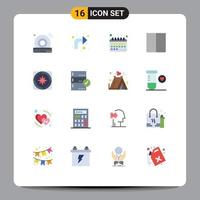 paquete de iconos de vector de stock de 16 signos y símbolos de línea para calendario de cd calendario de internet paquete editable de elementos creativos de diseño de vectores