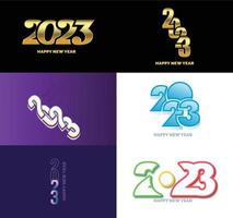 Big Set of 2023 Happy New Year logo text design 2023 number design template vector