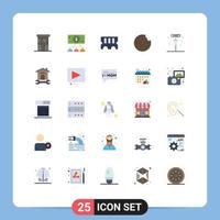 25 Universal Flat Colors Set for Web and Mobile Applications science flasks hardware chemistry food Editable Vector Design Elements