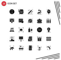 25 Creative Icons Modern Signs and Symbols of money currency script hand vaccine Editable Vector Design Elements