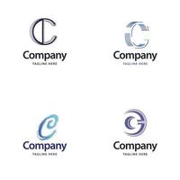 Letter C Big Logo Pack Design Creative Modern logos design for your business vector