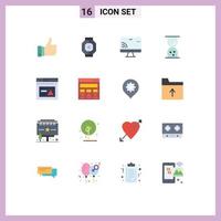 Modern Set of 16 Flat Colors and symbols such as appriciate screen like component screen Editable Pack of Creative Vector Design Elements
