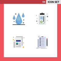 4 Universal Flat Icons Set for Web and Mobile Applications coding news development hospital paper Editable Vector Design Elements