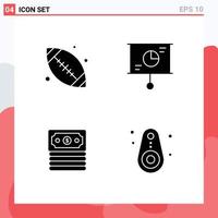 Pack of 4 Modern Solid Glyphs Signs and Symbols for Web Print Media such as canada dollar canada ball strategy bluetooth Editable Vector Design Elements