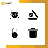 Pictogram Set of Simple Solid Glyphs of baby circular childhood gallery recycling bin Editable Vector Design Elements