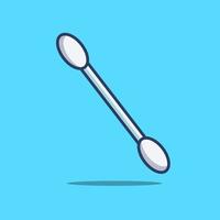 Cotton swab vector icon illustration. Medical and health icon concept isolated vector. Flat design style