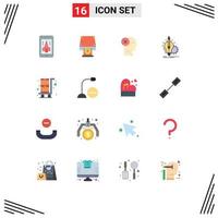 Universal Icon Symbols Group of 16 Modern Flat Colors of game failure smartphone data storage human Editable Pack of Creative Vector Design Elements