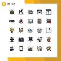 25 Creative Icons Modern Signs and Symbols of layout grid report arrange education Editable Vector Design Elements