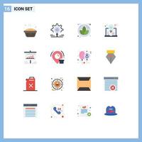 paquete de iconos de vector de stock de 16 signos y símbolos de línea para investigación de pastel de loto horneado sauna paquete editable de elementos de diseño de vector creativo