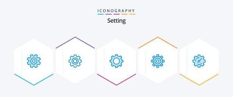 Setting 25 Blue icon pack including setting. universal. cog. setting. general vector