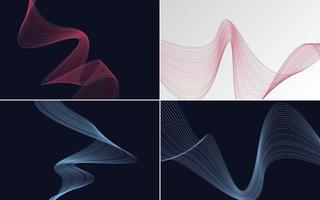 modern wave curve abstract presentation background Pack vector