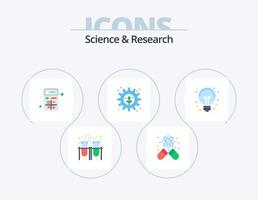 Science Flat Icon Pack 5 Icon Design. science. setting. app. plant. environment vector