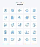 Creative Navigation 25 Blue icon pack  Such As traffic. lights. globe. pin. location vector