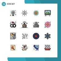 16 Creative Icons Modern Signs and Symbols of engagement picture selection photo lab Editable Creative Vector Design Elements