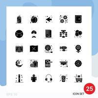 paquete de iconos de vector de stock de 25 signos y símbolos de línea para elementos de diseño de vector editables de regalo de edificios de flecha de puerta de casa