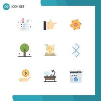 9 Creative Icons Modern Signs and Symbols of advisor robo advisor branding tree nature Editable Vector Design Elements