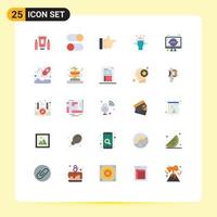 paquete de iconos de vector de stock de 25 signos y símbolos de línea para noticias lograr configuraciones objetivo hombre elementos de diseño de vector editables