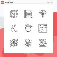 9 Creative Icons Modern Signs and Symbols of luck fortune hand crypto currency coin Editable Vector Design Elements