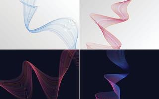 Collection of geometric minimal lines pattern set vector