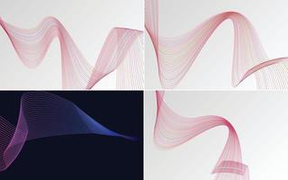 modern wave curve abstract presentation background Pack vector