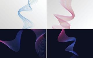 Collection of geometric minimal lines pattern set vector