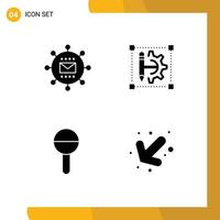 4 Creative Icons Modern Signs and Symbols of engine setting optimization edit child Editable Vector Design Elements