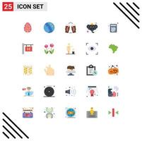 Universal Icon Symbols Group of 25 Modern Flat Colors of hinduism ganesha skin care beliefs glass Editable Vector Design Elements