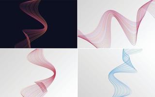 modern wave curve abstract presentation background Pack vector