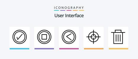 User Interface Line 5 Icon Pack Including plus. user. target. ui. on. Creative Icons Design vector