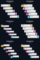 Vector 6 Infographics Pack Presentation slide template 5 Steps cycle diagrams and timelines