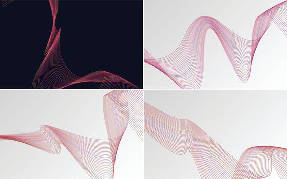 modern wave curve abstract presentation background Pack vector